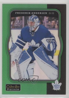 2017-18 O-Pee-Chee Platinum Retro Green 8/49 Frederik Andersen #R-65 4oa