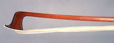 A rare German gold mounted violin bow by August Moritz Knopf for Weichold, 1885.