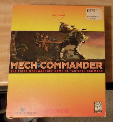 Mech Commander, 1998, Big Box, Classic Battletech Real-Time Strategy RTS PC Game