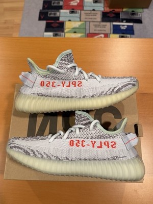 Size 5 - Adidas Yeezy Boost 350 V2 Blue Tint Red B37571 Sneaker Shoes