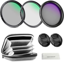 NEEWER 49mm Variable ND  CPL  UV Filter Kit 3 Pack , Multicoated Neutral