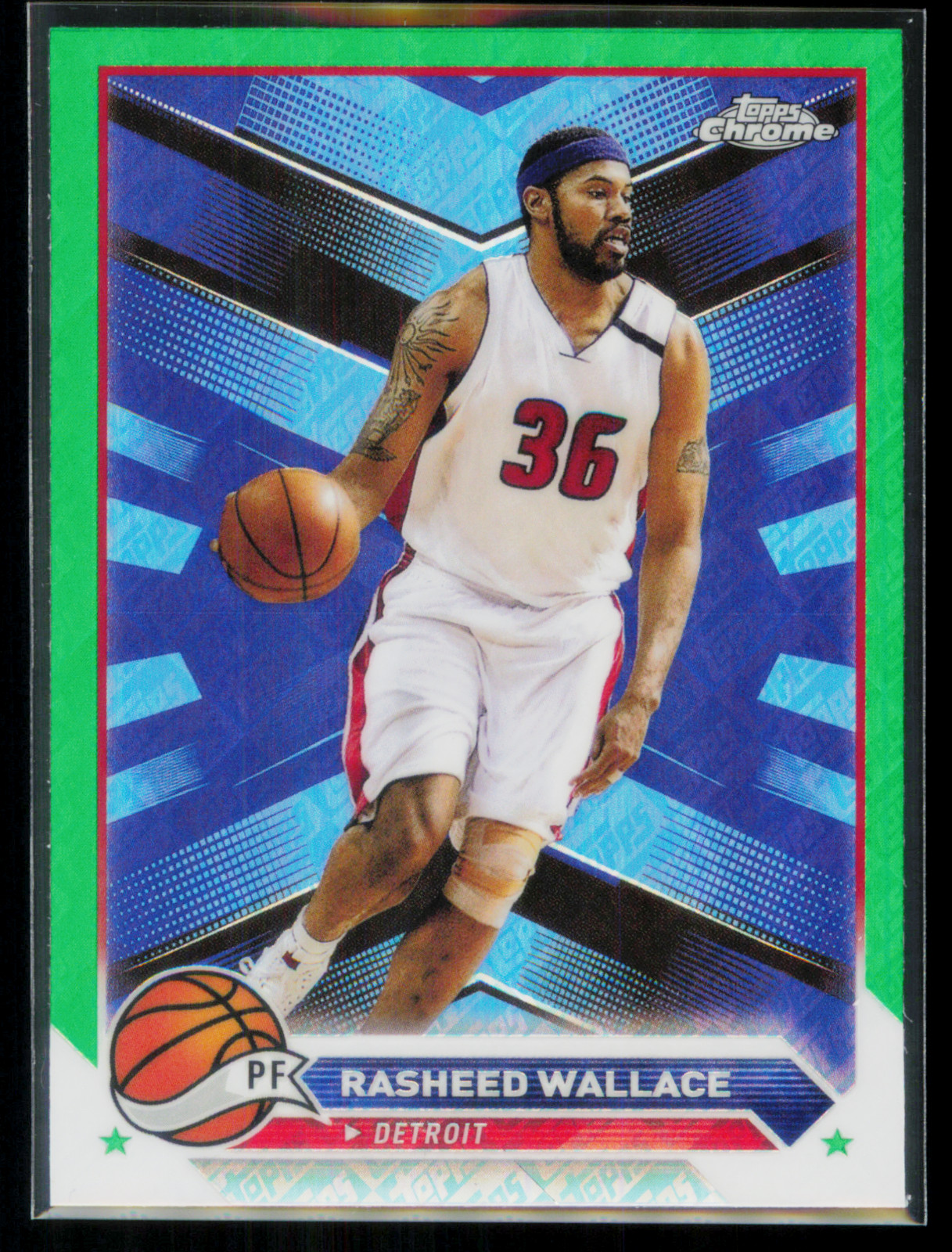 2023-24 Topps Chrome - Rasheed Wallace #19 Green Topps Refractor