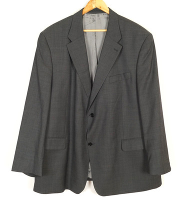 DIGEL Mens Blazer Jacket IT66 US UK 54 Grey Polyester Wool Blend Notch Lapel