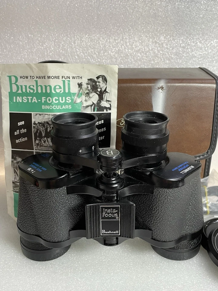Vintage Bushnell Banner 7X35 Insta Focus Binoculars Japan 578 / 1000 W/ Case PWK - Image 2 of 4