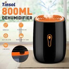 TINSOL 800ml Portable Dehumidifier Low Noise Air Dryer Mold Prevention Unit