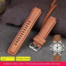 Real Leather Watch Strap Mens 24.16mm Stitche...