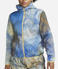 Nike Womens Trail Running Jacket Hooded Repel Packable Topaz Gold DX1041-795