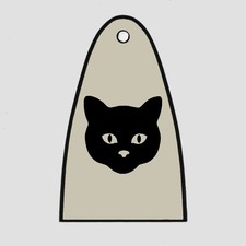 GUITAR TRUSS ROD COVER - Engraved Etched - Fit Schecter - CAT Kitten Pussy CREAM
