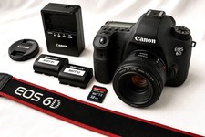 Canon EOS 6D Full Frame Camera + Canon 50mm f/1.8 STM + Charger & Extras