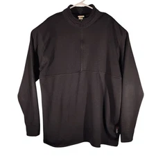 Cabela's vintage jacket mens 2XLT 2XL XXL TALL black polartec 1/4 zip USA made