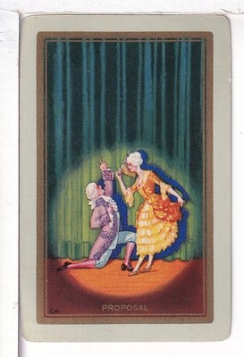 Single Vintage Playing Card U.S. Narrow Named ''Proposal'' PR-2-1 A