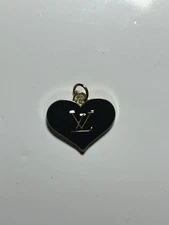 LOUIS VUITTON LV ZIPPER PULL CHARM Gold Double Sided Heart