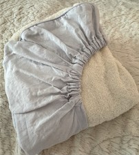 Restoration Hardware RH Baby  Child Fitted Bassinet Cover Organic Linen Cotton 