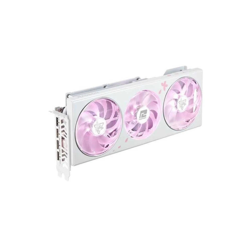 PowerColor Hellhound Sakura AMD RX 7800 XT 16G GDDR6 White/Pink GPU Limited JPN - Image 3 of 4