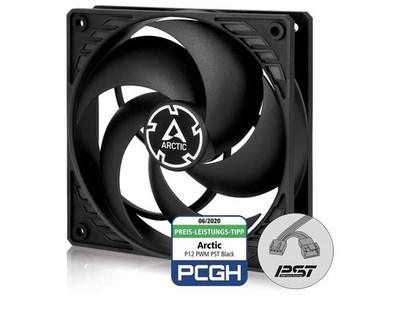 ARCTIC P12 PWM PST (Black) 120 mm Case Fan PWM Sharing Technology PST B-Stock