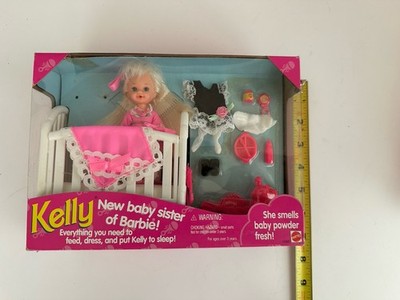 Bedtime Kelly New Baby Sister of Barbie Doll Set 1994 Mattel 12489 New