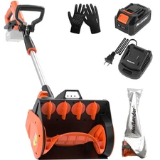 20V Cordless Snow Shovel 12" with 4.0Ah Battery & Fast Charger