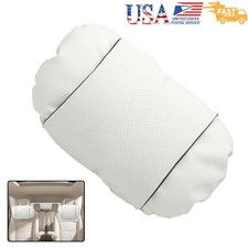 Seat Headrest Breathable Mesh Head Rest Relax Seat Protector Beige Direct Fit