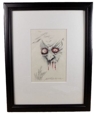 2001 Joseph ''Spider Webb'' O'Sullivan Original Art Tattoo Flash NYC 9/11 Vampire
