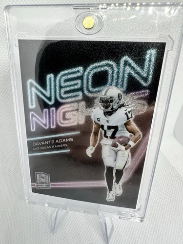 2023 Spectra Davante Adams Case Hit Neon Nights SP Vegas Raiders