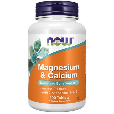 Magnesium & Calcium 100 Tabs  by Now Foods