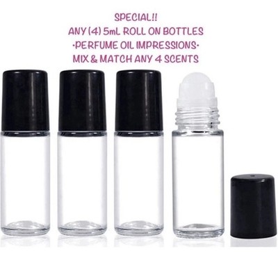 4/$20 Pick ANY (4) 5mL R0LL 0N PERFUME OILS MUST ADD 4 To Cart MIX AND MATCH