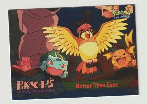 Better Than Ever #56 Holo Foil Pikachu's Vacation Black Logo 1999 Pokemon Topps