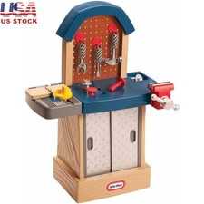 Kids Workbench Toy Set W/ Tool Educational Play Workshop Little Builders Plastic