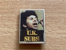 UK SUBS RARE VINTAGE 1970'S METAL PIN BADGE NICE CONDITION PUNK CHARLIE HARPER