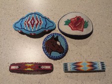 Beaded Barrette's and a Buckle