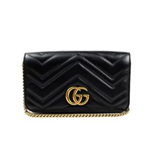 Gucci GG Marmont Wallet on Chain | Black Mate...