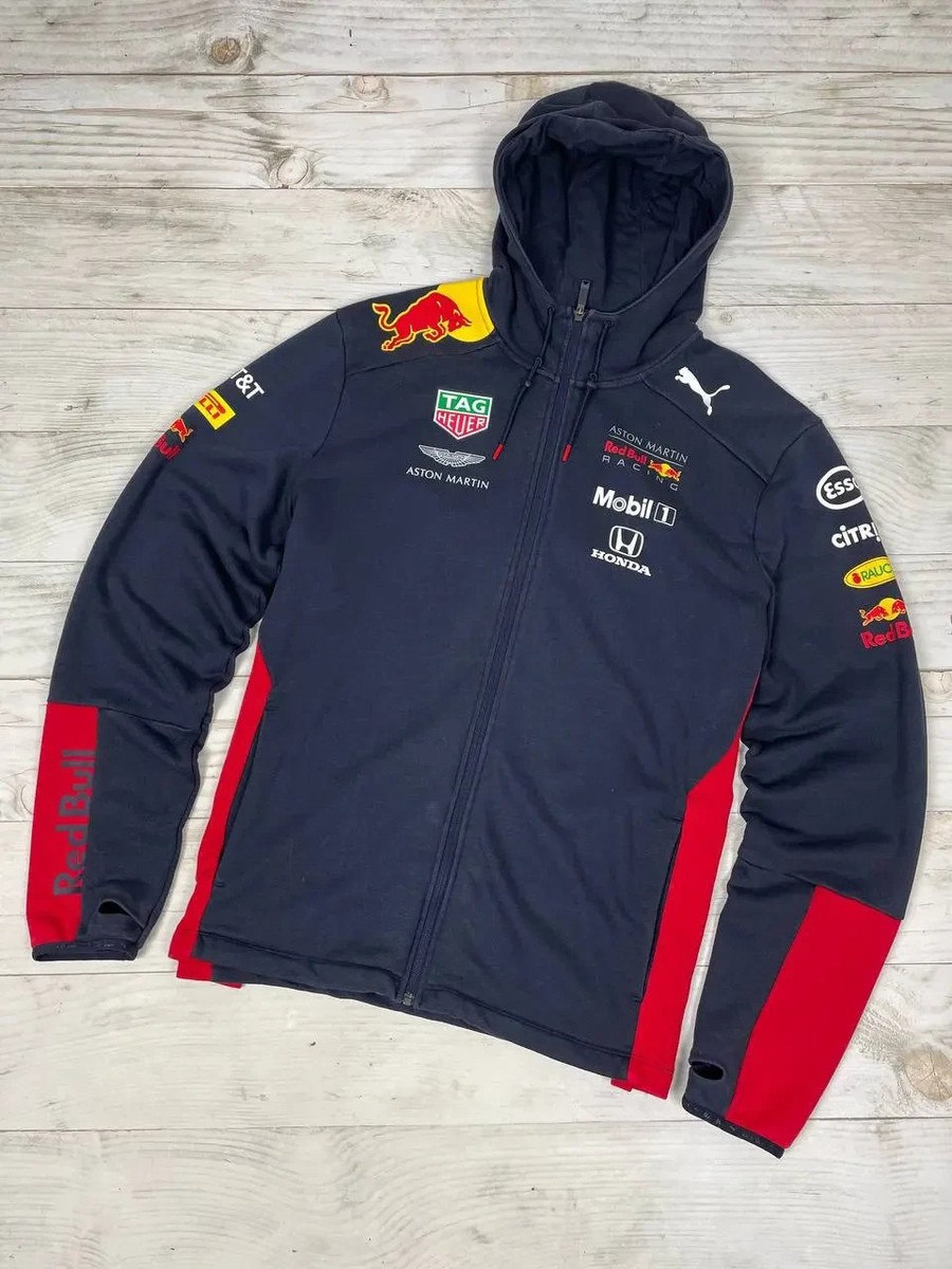 Puma Red Bull Racing Hoodie Full Zip Aston Martin Honda Men Size