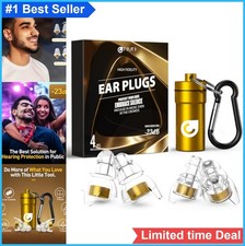 High Fidelity Earplugs Noise Reducing 23dB Silicone Reusable 2 Pairs Concerts