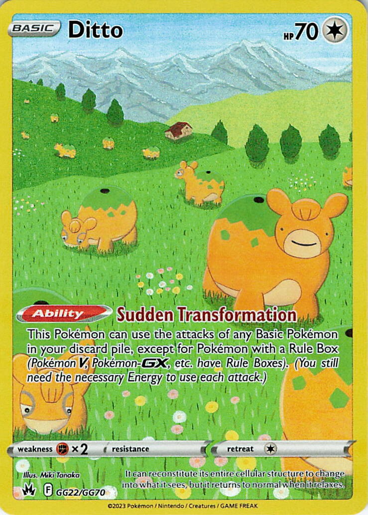 Ditto Holo Ultra Rare SWSH: Crown Zenith: Galarian Gallery GG22/GG70 NM