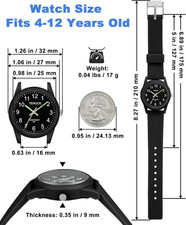Kids Analog Watch Girls Boys Soft Band Waterproof Learning Time Age 4-12