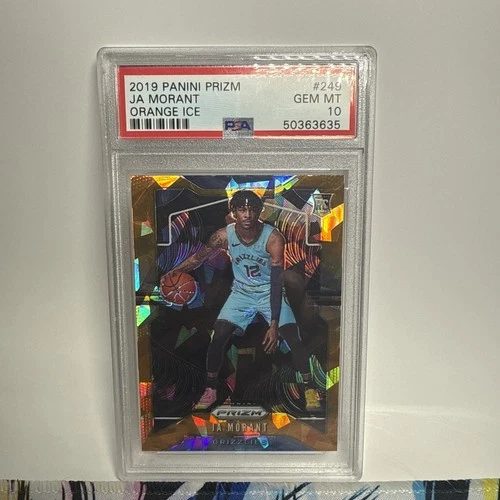 2019-20 Panini Prizm Rookie Ja Morant #249 Orange Ice Prizm (RC) PSA 10