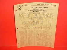 1920-1942 Philco Car Radio Service Manual Model Ar-50 Chevrolet Ford Chrysler