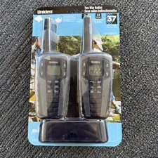 Uniden SX377-2CKHS 37 Mile Two Way FRS/GMRS Radio with Charger & Headsets Read