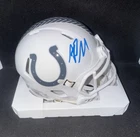 RILEY LEONARD signed INDIANAPOLIS COLTS SLAUTE Mini Football Helmet w/ COA JSA