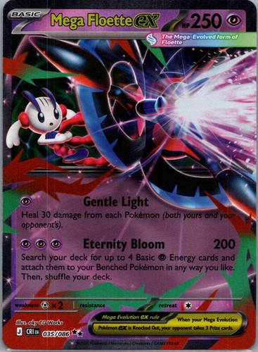 Pokemon TCG Mega Floette ex Chaos rising 035/086 Holo double rare 