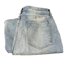 We The Free Jeans Womens 32 High Rise Vintage Straight CRVY Blue Denim Boho