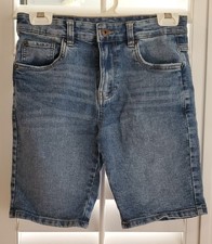 Pre-owned Lucky Brand Boys Size 12 Classic Fit Denim Shorts 5-pocket, Adjustable