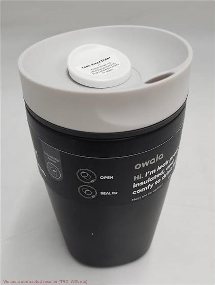 Owala 12oz SmoothSip Slider Coffee Tumbler - Black READ DESCRIPTION