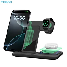 3in1 Wireless Charger Fast Station For Apple Watch 10/9/8 iPhone 16 15 14 13 12