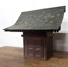 Antique Japanese Kamidana Zushi Shrine Wooden Household Altar Cabinet Folk 9 in