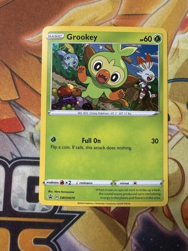 Pokemon TCG Cards Grookey SWSH070 Black Star Promo Holo NM