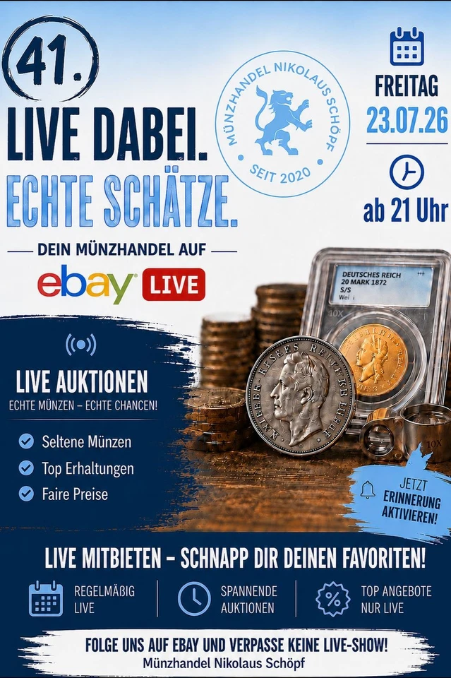 Donnerstag Münzen Life- Stream!