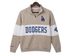 Los Angeles Dodgers Unisex 1/4 Zip Hoodie Size M Women’s Night 2026 Cream New