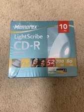 Memorex LightScribe CD-R 52x 700mb 80 Minute Recordable Compact Disc 10-Pack NEW