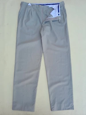 Pantalon Burberry London homme 50 beige plissé laine mélangée Old Money Made ... - Photo 1/4